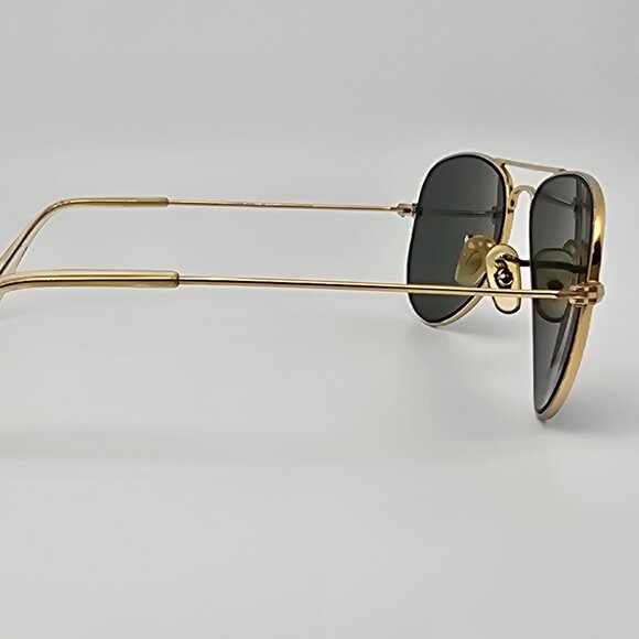 *SOLD* Ray-Ban RB3044 L0207 Gold Frame G-15 Lens Aviator Extra Small Sunglasses - Picture 5 of 15